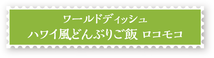 ワールドディッシュハワイ風どんぶりご飯 ロコモコ